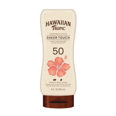 abseits Sheer Touch Lotion Sunscreen 8 Oz, 50 SPF, Oil Free, Reef Friendly Sunblock, Water Resistant (80 Minutes)