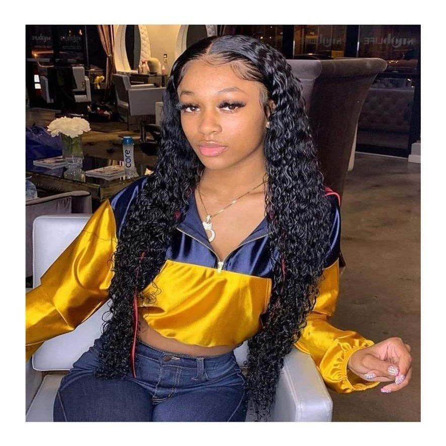 SLOFL Daily Wig for Momen Long Curly Wig for Black Women Black Curly Wig Synthetic Middle Part Curly Wigs Party Wigs for Men