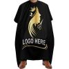 Carwayii Custom Barber Cape for Men Women Customized Salon Cape Personalized Hair Cutting Cape Professional Hairdressing Apron for Hair Styling 55''X66'' view 2