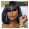 HIHELO Women Wigs Wig with Bangs Hair Straight Human Hair Wigs for Women Hair Wig (Size : 150 Density, Color : 10inches) view 2