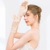 BASLIQ Silk Gloves Summer Sun Protection Skin Care Mulberry Silk Knit Five Finger Sleep moisturizing Short Gloves  Superficial view 1