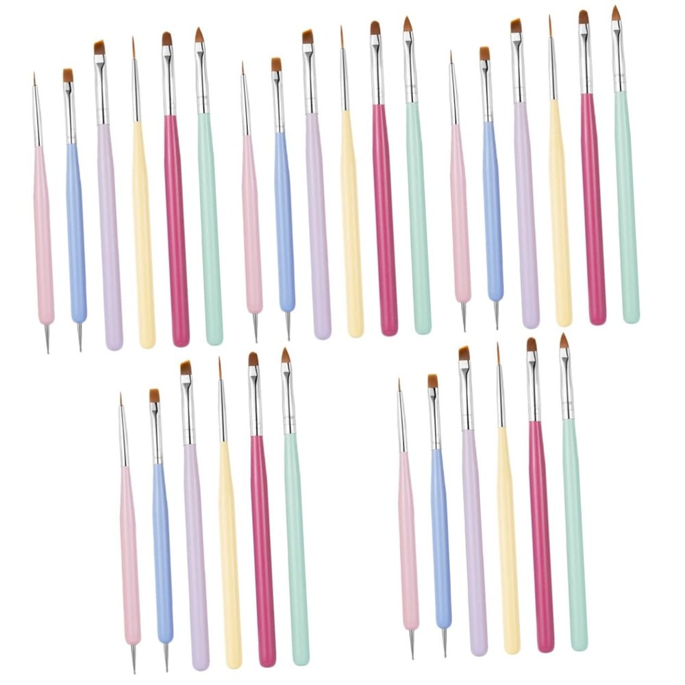 FOMIYES 30pcs Dual-ended Nail Art Pens Set Manicure Tools for Nail Painting and Design Compact and Easy to Use for Creative Art Projects