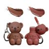 Assote 2 in 1 Key Chain Bear Lipstick, Keychain Bear Lipsticks, Mist Matte Velvet Lipstick, Cute Bear Beauty Makeup, Waterproof Long Lasting Bear Lip Gloss with Keychain (#5+#6) view 1