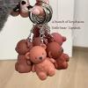 Assote 2 in 1 Key Chain Bear Lipstick, Keychain Bear Lipsticks, Mist Matte Velvet Lipstick, Cute Bear Beauty Makeup, Waterproof Long Lasting Bear Lip Gloss with Keychain (6 Colors) view 2