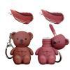 Assote 2 in 1 Key Chain Bear Lipstick, Keychain Bear Lipsticks, Mist Matte Velvet Lipstick, Cute Bear Beauty Makeup, Waterproof Long Lasting Bear Lip Gloss with Keychain (#3+#4) view 1