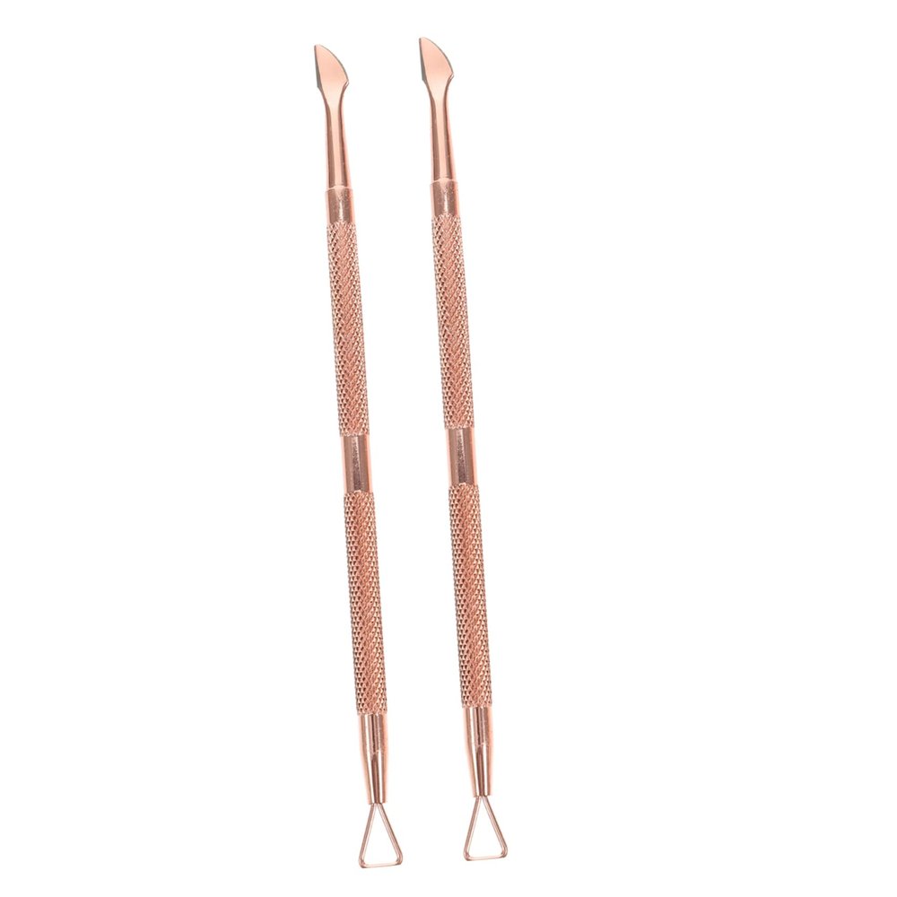 FOMIYES 2pcs Nail Pusher Cuticle Pusher Tool Set Metal Cuticle Remover for Nail Art