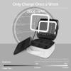 MOMIRA Travel Makeup Bag Cosmetic Bag Makeup Organizer Bag with Lighted Mirror, Adjustable Brightness in 3 Color Scenarios, Waterproof Makeup Train Case, Gift for Women - Silver view 4