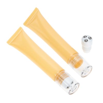 FOMIYES 2pcs Essential Oil Roller Bottle Gel Eye Face Container (20g) Squeezable Tube for Cosmetics Dispenser Storage Holder