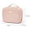 OLBUPS Portable Large Capacity Cosmetic Bag, Skincare Products, Makeup Brush Storage Bag, Double Layer Makeup Bag (Pink) view 4