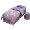 Beauty Bed Cover Four Sets of High-End Continental Massage Bed Cover Beauty Salons Special Physiotherapy Bed Beauty Bed Cover Massage Salon Bed Bedspread with (Purple 80 x 190 cm) view 1