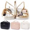 OLBUPS Portable Large Capacity Cosmetic Bag, Skincare Products, Makeup Brush Storage Bag, Double Layer Makeup Bag (White) view 1