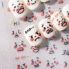 Dedyel Smile Nail Art Stickers Cute Nail Stickers Cartoon Nail Stickers 5D Embossed Smile Face Nail Stickers Kawaii Self-Adhesive Nail Stickers for Women Girls Kids Nail Art Decoration view 3