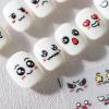 Dedyel Smile Nail Art Stickers Cute Nail Stickers Cartoon Nail Stickers 5D Embossed Smile Face Nail Stickers Kawaii Self-Adhesive Nail Stickers for Women Girls Kids Nail Art Decoration view 4
