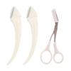 Eyebrow Scissor Eyebrow Trimmer Set 3Pcs/Set Stainless Steel Eyebrow Trimming Makeup Tools for Women Men(White) view 1