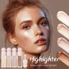 MEICOLY Light Liquid Highlighter,Long Lasting Liquid Luminizer Shimmer Stick,Waterproof Smooth Highlight Face Illuminator,Silky Natural Glow Makeup Sparkly Highlighters for Face,03 Enchant view 3