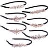 Likeggoad Crystal Headband Set,6 Pack Diamond Hair Hoop Elegant Rhinestone Bands,Crystal Hair Band Leaf/Butterfly/Flower Jewelry Rhinestone Hoop Wedding Bride Hair Accessory (Random Color) view 1