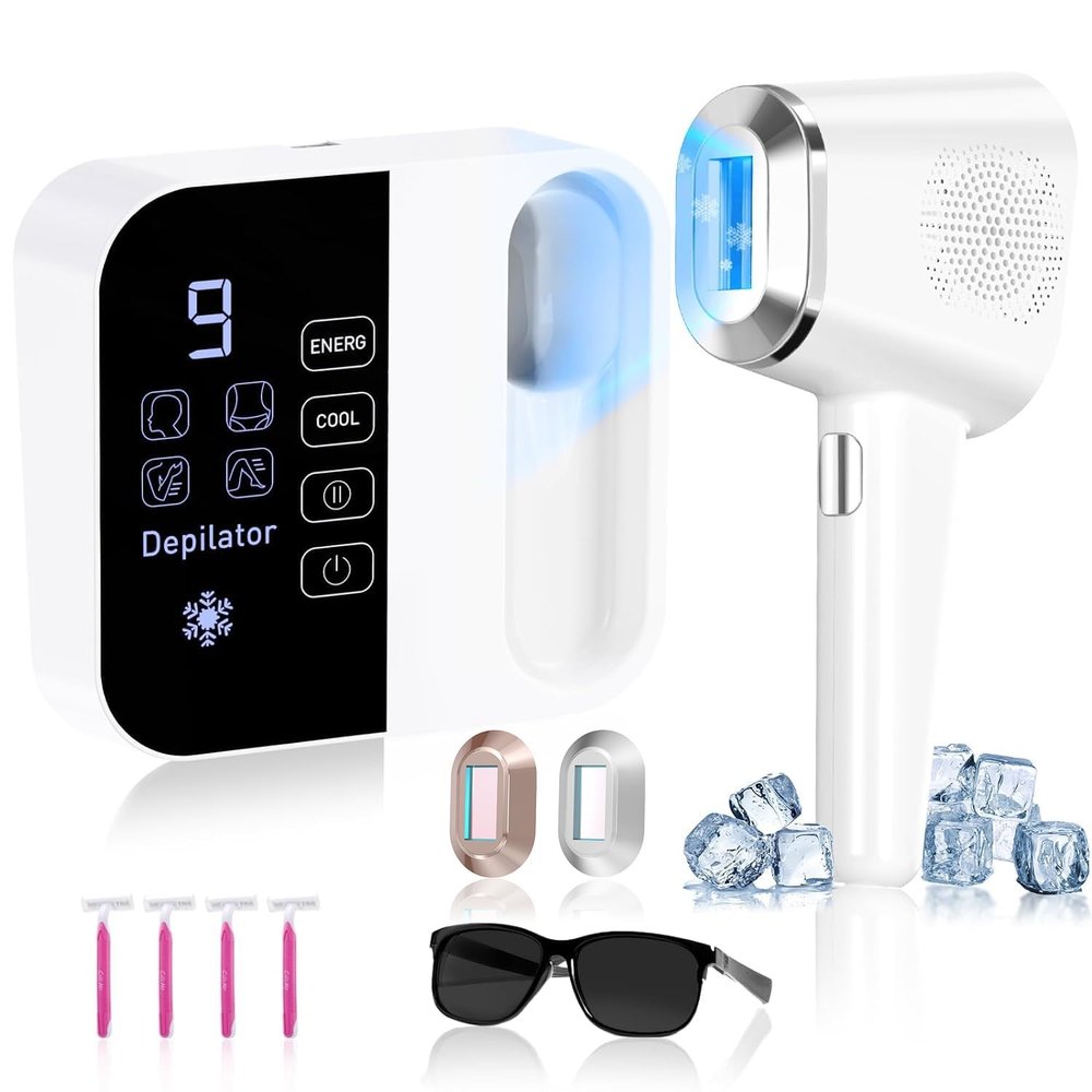 OPT Laser Hair Removal For Women And Men, At-Home Laser Hair Removal with Ice Cooling,IPL Laser Hair Removel with 999999 Flashes, Hair Removal Device for Face Leg Armpit Arm Bikini Line, Max 25J
