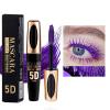 Purple Colored Waterproof Mascara - Long Lasting, Thick, 5D Silk Fiber, SmudgeProof, Volumizing, Lengthening, Curling, Washable, Party & Stage Use view 1