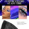 Purple Colored Waterproof Mascara - Long Lasting, Thick, 5D Silk Fiber, SmudgeProof, Volumizing, Lengthening, Curling, Washable, Party & Stage Use view 2