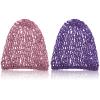 Waydress 2 Pieces Mesh Hair Net Rayon Knit Snood Women Crocheted Sleep Cap (Purple and Pink) view 1