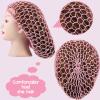 Waydress 2 Pieces Mesh Hair Net Rayon Knit Snood Women Crocheted Sleep Cap (Purple and Pink) view 3