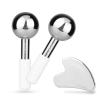 VRAIKO ICE Globes for Facials & Gua Sha Set, Gua Sha Facial Tools and Cryo Sticks with Unbreakable Steel, Face Massager Cooling Rollers for Dark Circles, Puffiness and Lymphatic Drainage (White) view 1