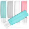 FOMIYES 5pcs Silicone Travel Bottles Containers for Shampoo Lotion and Toiletries with Zipper Bag Travel Camping and Outdoor Adventures view 1