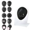 Silicone Piercing Practice Body Parts Displays Set Body Piercing Practice Model Simulation Human Ear Mouth Eye Tongue Navel Displays with Base for Jewelry Display Novice Piercer Hospital (Black) view 1