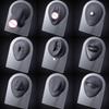 Silicone Piercing Practice Body Parts Displays Set Body Piercing Practice Model Simulation Human Ear Mouth Eye Tongue Navel Displays with Base for Jewelry Display Novice Piercer Hospital (Black) view 3