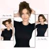 RUWISS Messy Bun Hair Piece Human Hair Messy Rose Bun Hair Buns for Women Real Hair Scrunchies Hair Piece Updo Hair Pieces Bun Extension Ponytail Messy Hair Bun(Dark Brown with 15% Dark Cocoa Blonde) view 2