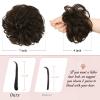 RUWISS Messy Bun Hair Piece Human Hair Messy Rose Bun Hair Buns for Women Real Hair Scrunchies Hair Piece Updo Hair Pieces Bun Extension Ponytail Messy Hair Bun(Dark Brown with 15% Dark Cocoa Blonde) view 4