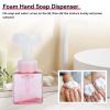 8.4oz 250ml Foaming Hand Soap Dispenser, Refillable Empty Foam Liquid Hand Soap Container Cute Cat Paw Flower Shape Foaming Soap Dispenser, Reusable Plastic Press Bottle for Bathroom(Pink) view 3