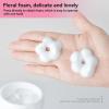 8.4oz 250ml Foaming Hand Soap Dispenser, Refillable Empty Foam Liquid Hand Soap Container Cute Cat Paw Flower Shape Foaming Soap Dispenser, Reusable Plastic Press Bottle for Bathroom(Pink) view 4