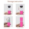 Dual Head Oil Absorbing Face Roller with Makeup Cosmetic Brush, Portable Volcanic Stone Roller for Oil Absorbing, Reusable Easy Cleaning Facial Beauty Tool for Women Girls(Rose Red) view 3