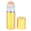 Dual Head Oil Absorbing Face Roller with Makeup Cosmetic Brush, Portable Volcanic Stone Roller for Oil Absorbing, Reusable Easy Cleaning Facial Beauty Tool for Women Girls(Golden Yellow) view 1