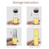 Dual Head Oil Absorbing Face Roller with Makeup Cosmetic Brush, Portable Volcanic Stone Roller for Oil Absorbing, Reusable Easy Cleaning Facial Beauty Tool for Women Girls(Golden Yellow) view 3