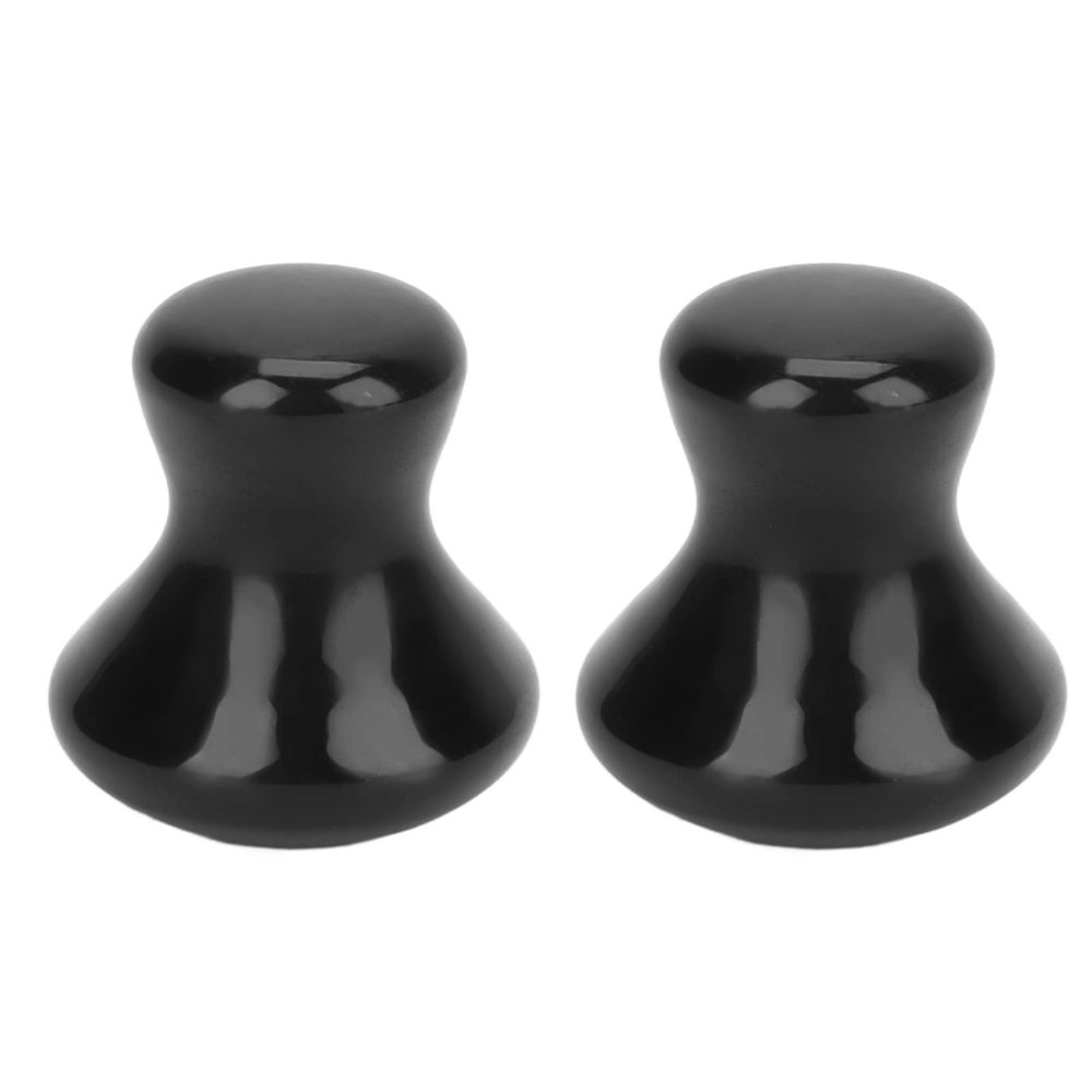 TITA-DONG 2pcs Black Gua Sha Facial Tools, Mushroom Shape Face Lift Tool for Wrinkles Removal, Practical Massager Roller Tool for Skin Firming, Lightweight Lymphatic Drainage Massager for Home Salon