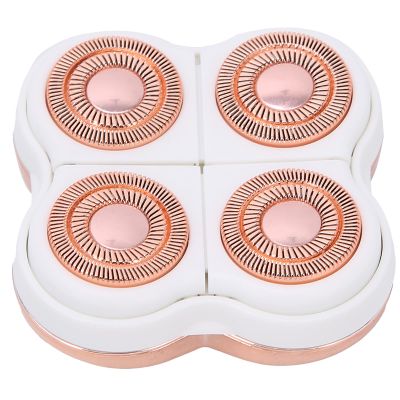 DOACT Hair Remover, Replacement Head for Body Hair Shaver Rose Gold Plated 4-Head Hair Remover Devices