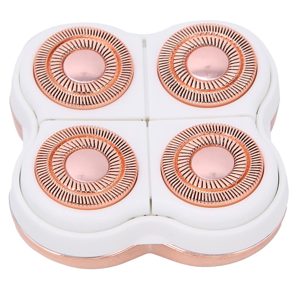 DOACT Hair Remover, Replacement Head for Body Hair Shaver Rose Gold Plated 4-Head Hair Remover Devices