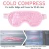 Cooling Eye Cover, Reusable Washable Gel Bead Eye Cover for Dark Circles and Eye Bags, Durable Sleep Eye Cover for Eye Care, Hot Cold Compress Eye Mask for Puffiness Migraines Eye Surgery(PINK) view 3