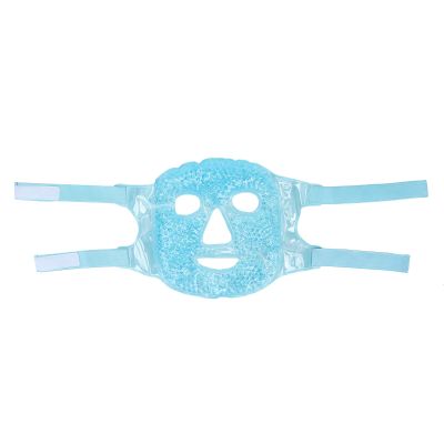 Reusable Gel Beads Face Eye Mask, Hot and Cold Compress Face Cover for Reducing Puffy Dark Circles, Heating Cooling Facial Mask for Fatigue Migraine Stress Relief, Great for Home Face SPA(blue)