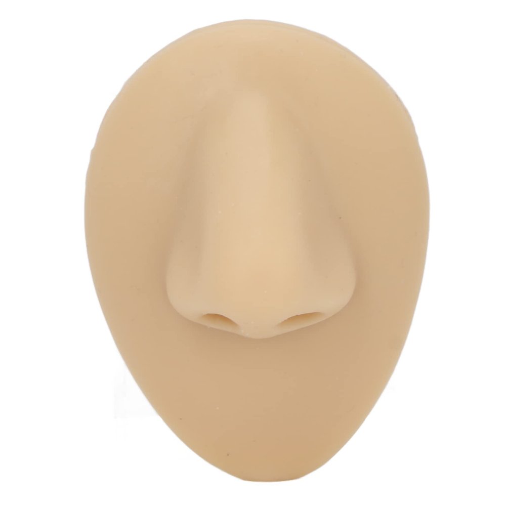3D Simulated Nose Model, Soft Silicone Nose Model with Clear Structure, Reusable Easy Cleaning Piercing Practice Tool for Beauty Salon, Waterproof Acupuncture Teaching Display Tool