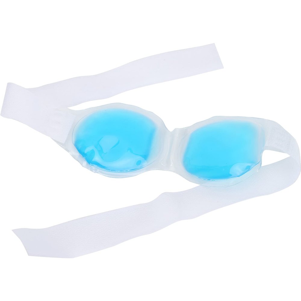 Cooling Eye Ice Pack with Gel Beads, Reusable Washable Eye Gel Pack for Pain Fatigue Stress Relief, Hot Cold Compress Gel Beads Eye Cover for Dark Circles and Puffiness Removal