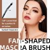 Mascara Fan Brush, Lash Wand Brush, Angled Fan Shaped Eyelash Brush for Upper and Lower Lashes, Mascara Brushes No Smearing Clumping. view 2