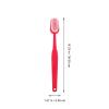 Alipis Shower Brush with Soft Bristles, 15.3" Long Handle Body Shower Brush Toothbrush Shaped Back Scrubber Back Cleaning Brushes for Dry & Wet Brushing, Women, Men (Red) view 2