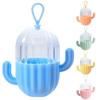 Alipis 5pcs Cactus Shape Silicone Makeup Sponge Storage Box Portable Organizer for Travel Keeps Sponges Clean Dry for Daily Use in Bedroom Bathroom or Handbag view 1