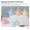 Alipis 5pcs Cactus Shape Silicone Makeup Sponge Storage Box Portable Organizer for Travel Keeps Sponges Clean Dry for Daily Use in Bedroom Bathroom or Handbag view 4