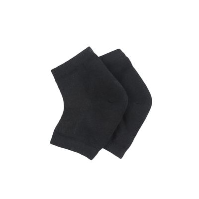 FRCOLOR 3pcs Open Toe Gel Heel Socks for Moisturizing Foot Sleeves for Men Women Breathable Design Washable Heel Protectors for Dry Rough Feet Black