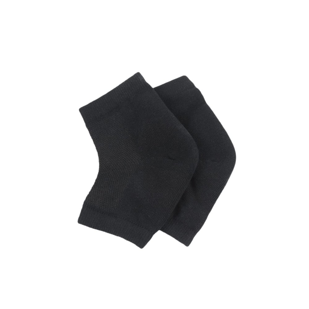 FRCOLOR 3pcs Open Toe Gel Heel Socks for Moisturizing Foot Sleeves for Men Women Breathable Design Washable Heel Protectors for Dry Rough Feet Black