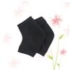 FRCOLOR 3pcs Open Toe Gel Heel Socks for Moisturizing Foot Sleeves for Men Women Breathable Design Washable Heel Protectors for Dry Rough Feet Black view 4